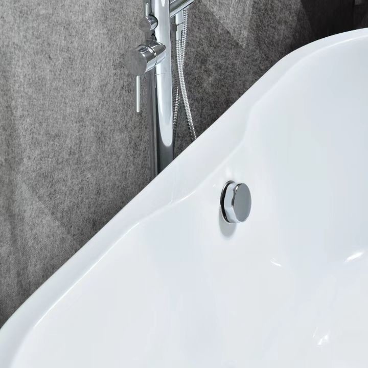 Custom Square Acrylic Freestanding Soaking Bathtub With Armrest