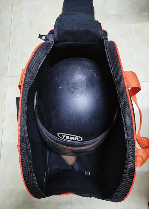 Orange Lightweight Motorcycle Helmet Backpack , Motorbike Helmet Carry Bag