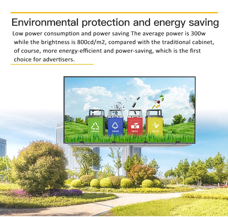 P6 outdoor solid mounted full color steel cabinet LED signage back maintenance