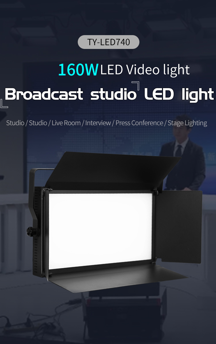 TYSTVideo LED740 160W LED Panel Soft Video Light Perfect for TV Station/Studio Videos