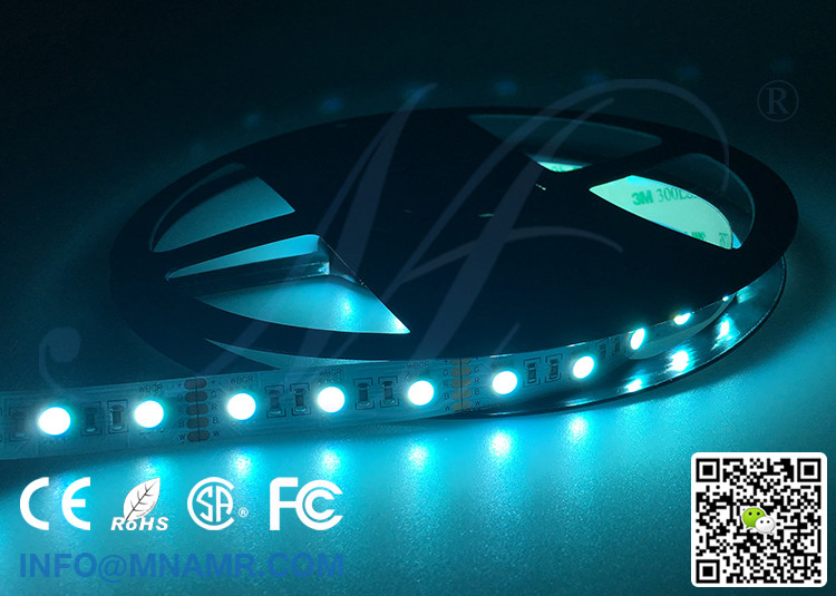 Wireless IR RF Wifi Remote Control LED Strip Lights 12V 24V 15watts Changeable Color RGB and Cold White Holiday Lighting