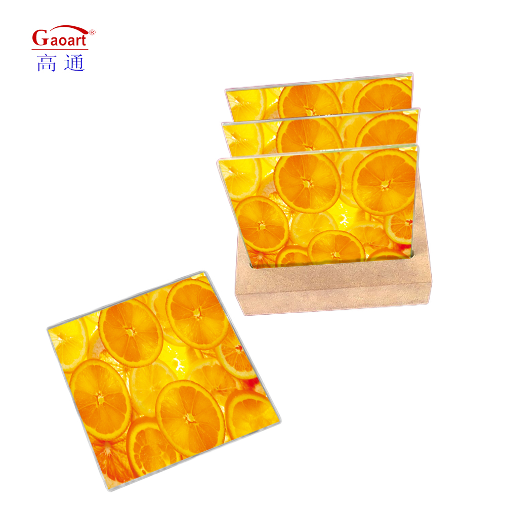 Sustainable Design Clear Float Glass Coaster Mats Pads for Table Decoration 3000 Sets