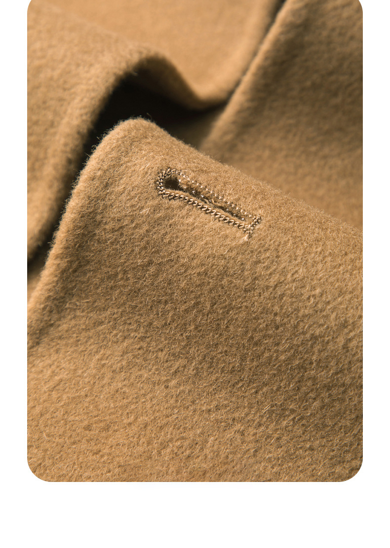 Cotton Lapel Men's Winter Coat Oversized Single Breasted Trench Jacket for Cold Days