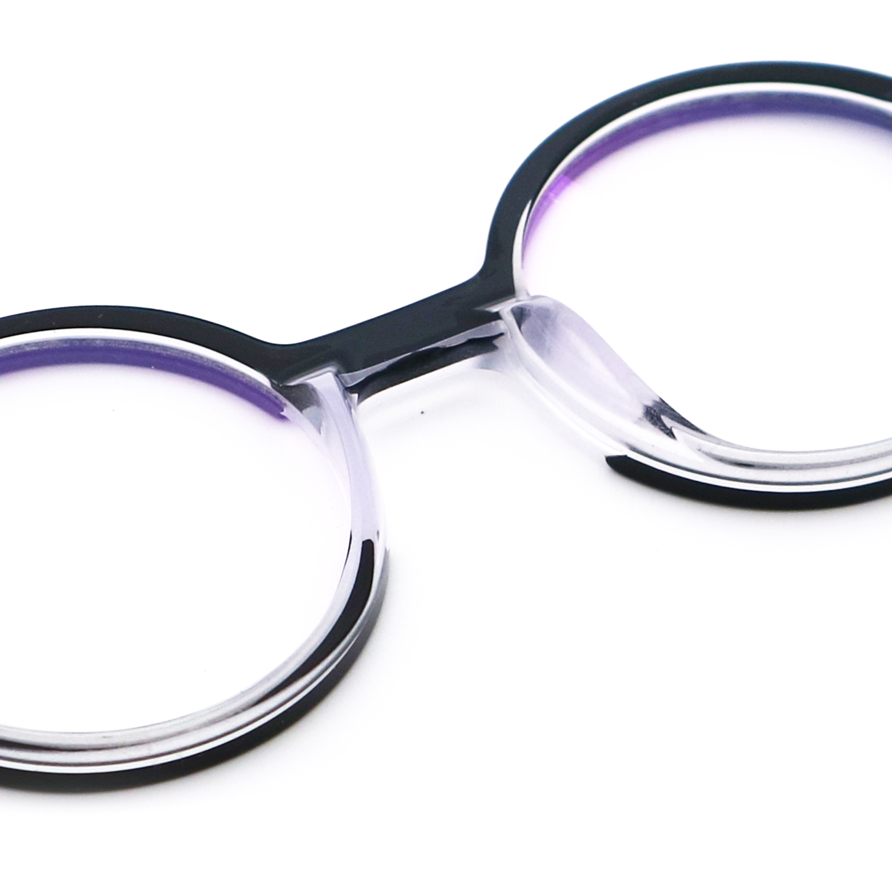 Black Artisanal Personality Acetate Titanium Glasses Fad Retro Frame MR 98031