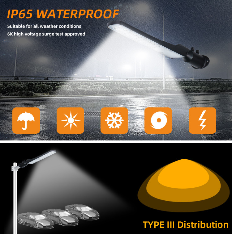 KCD Outdoor Lamp Aluminum Housing Smart Waterproof IP66 40w 75w 100w 150w 200w 250w 300w Modern LED Street Light