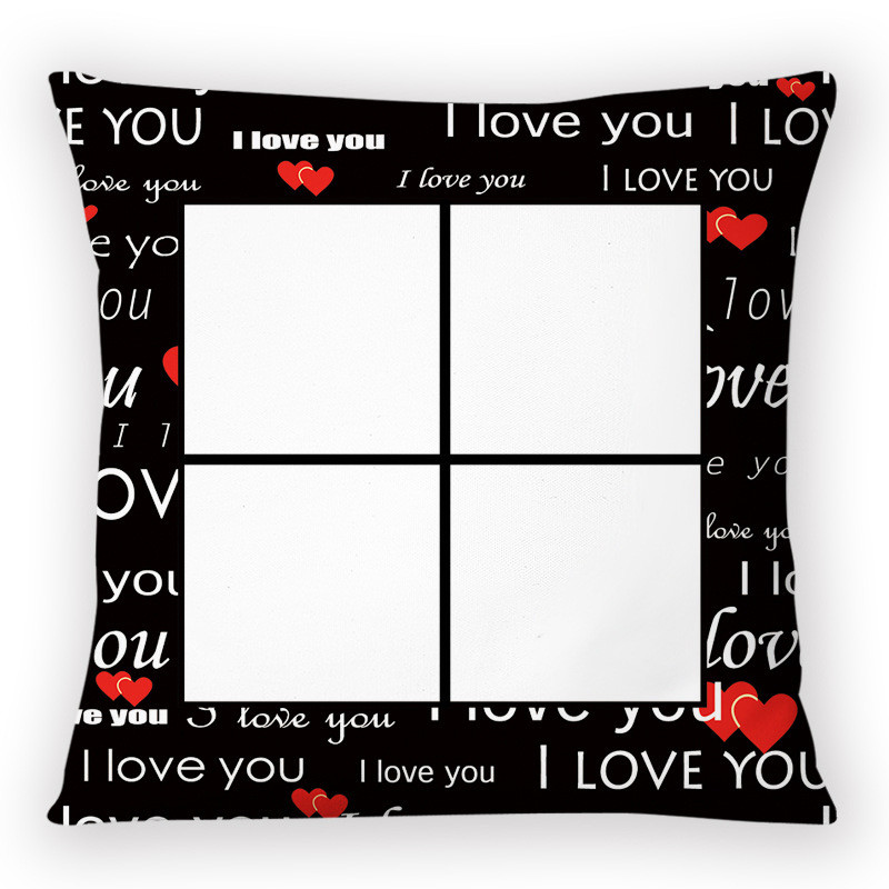 4 Squares Short Plush Sublimation Pillow Case Cover For Photos Printing