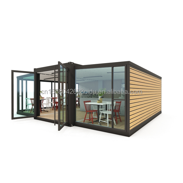 Fast Food Shop or Modern Office Expandable 20ft Container House with Customized Color and Aluminum Alloy Windows