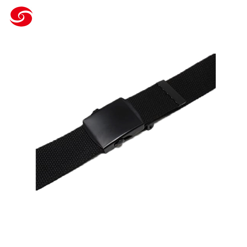 Canvas Web Belt Military Style with Black Buckle for Police Tactical Use Belt