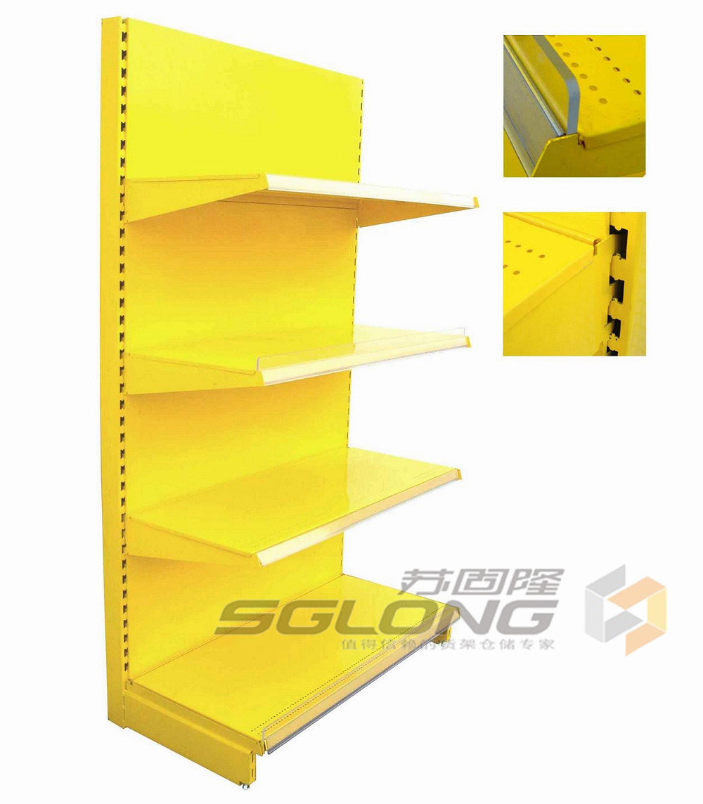 Plain Back Gondola Wall Units For Pharmacy / Convenience Store Shelving
