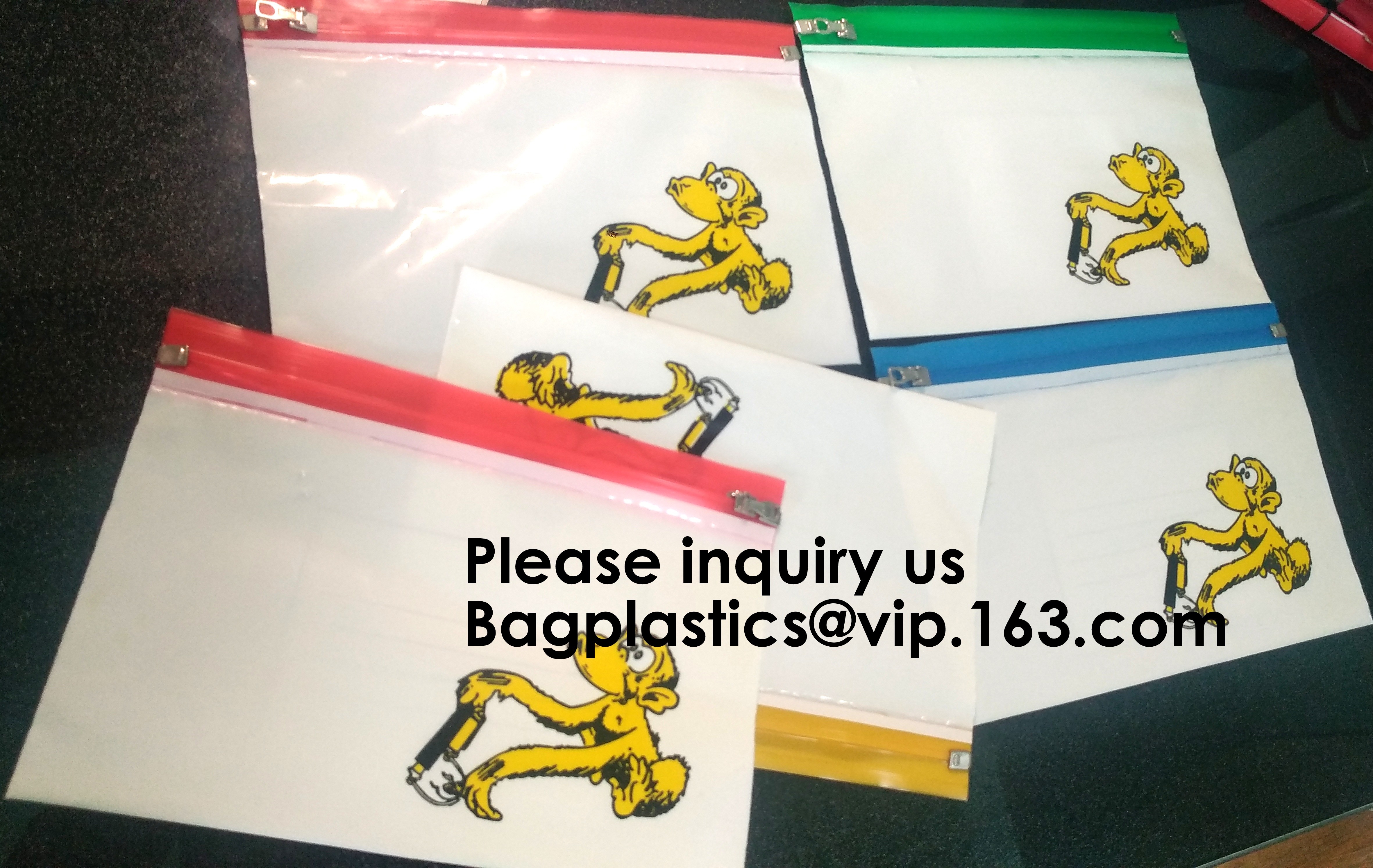File Packing Bag With Zipper K Zipper File Bag PVC Document Plastic Bag,Zipper Pouch Zipper File Bags File Holders