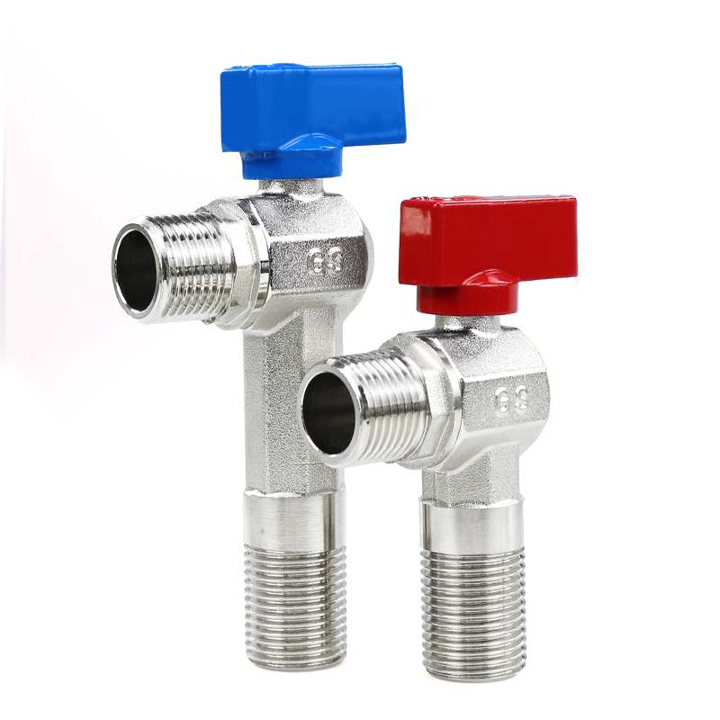 1/2 Inch Angle Water Valve , Brass Forged Male X Female Ball Valve