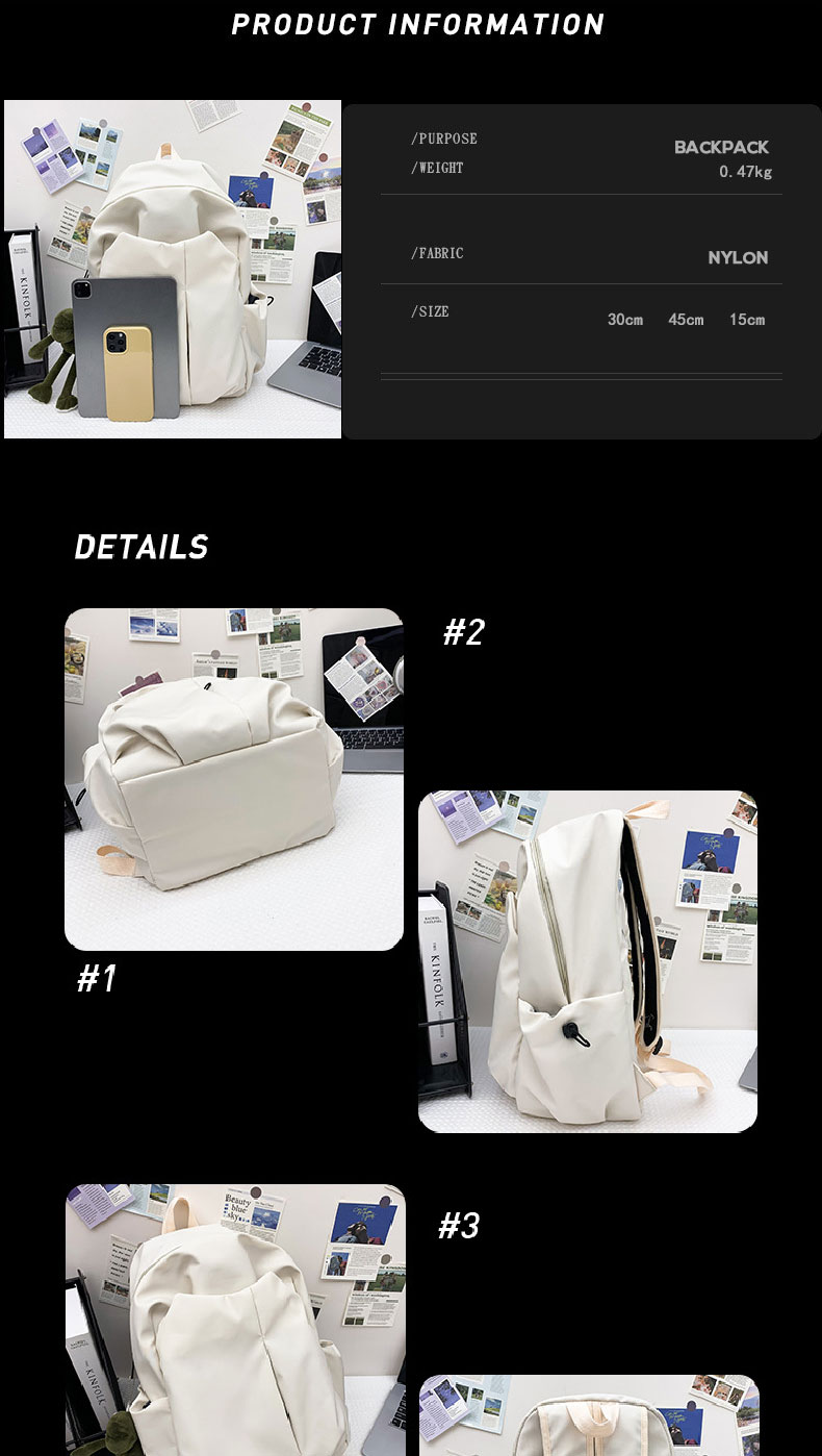 Sympathybag mens backpack ins trendy cool versatile personalized male junior high school college student schoolbag