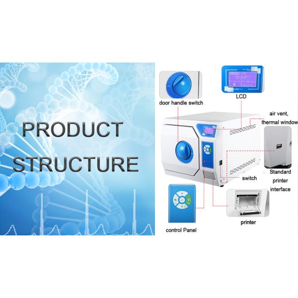 LCD Desktop Drying Sterilizer Pulsating Three Times Pre Vacuum Disinfection Cabinet