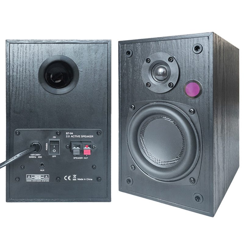 Powered Bookshelf Stereo Speakers 120W Studio Monitors Speaker For Music Gaming Turntables