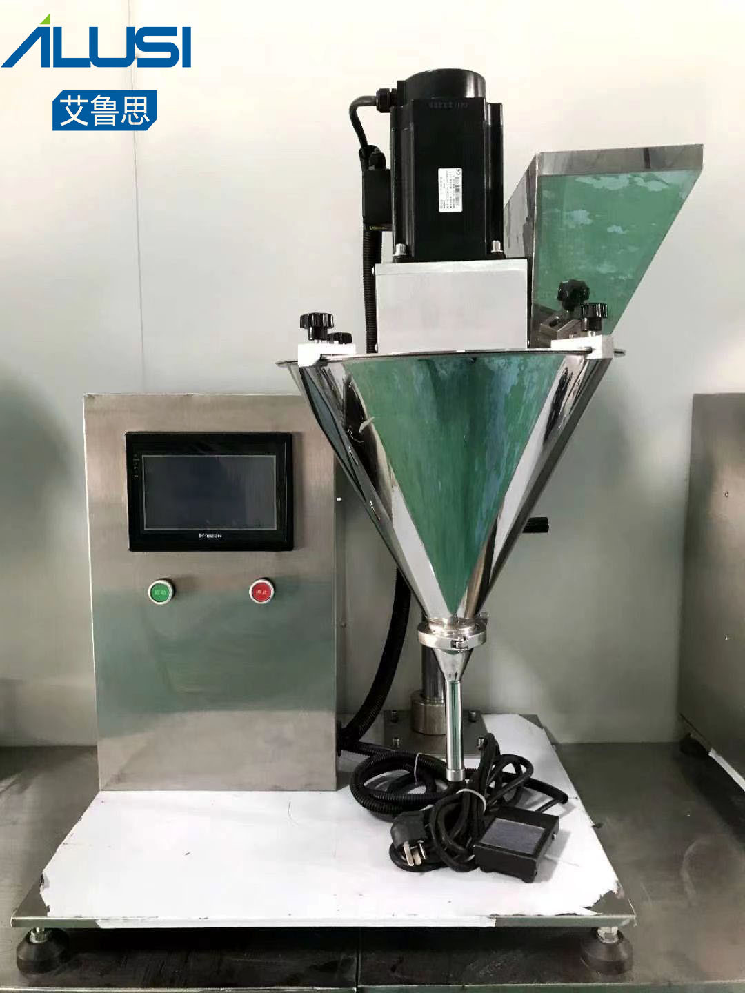 8L Powder Equipments Manual Auger Glass Bottle Dry Spices Flour Milk Coffee Powder Filling Machine