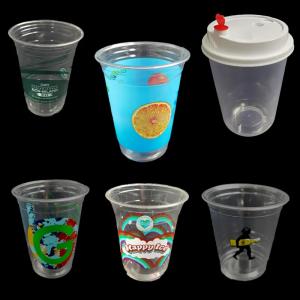 China Disposable Plastic Drink Cup With Dishwasher And Straw  Safe Drinking Cups on sale