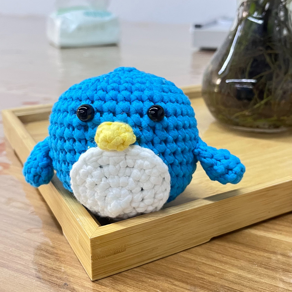 Ready Stock Seven Craft Cute Penguin DIY Crochet Kit Milk Cotton For Beginners