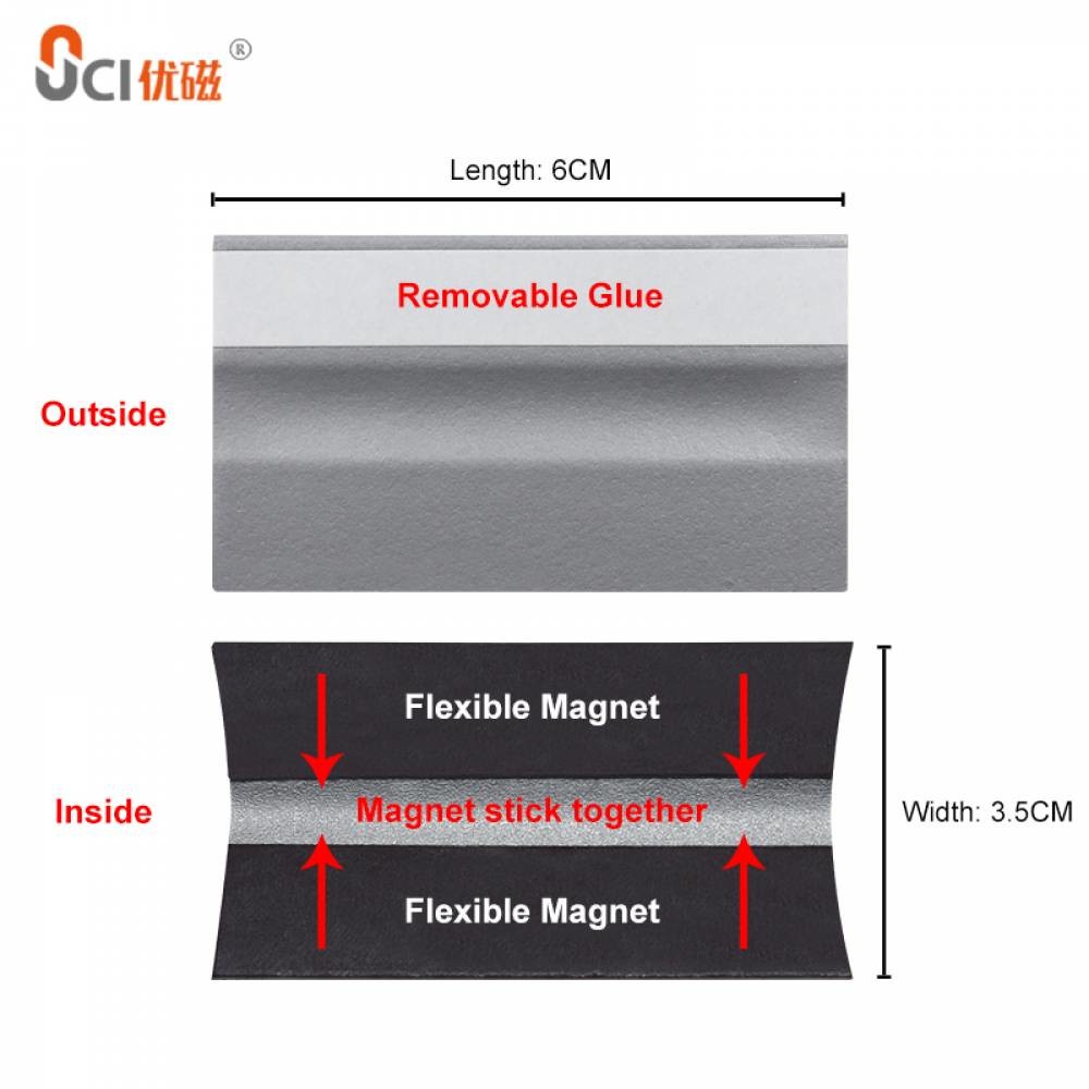 Tabletop Sticky Notes Clip Mini Magnetic File Clip EN71 6x3.5cm