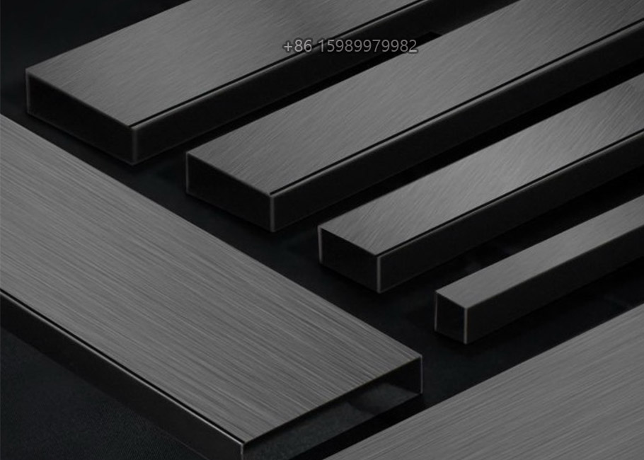 brushed black stainless steel u profile