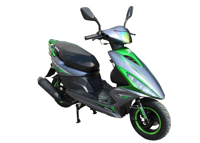 gas motor scooter 125cc 150cc GY6 engine black alloy wheel iron muffler hydraulic shock ash plastic body