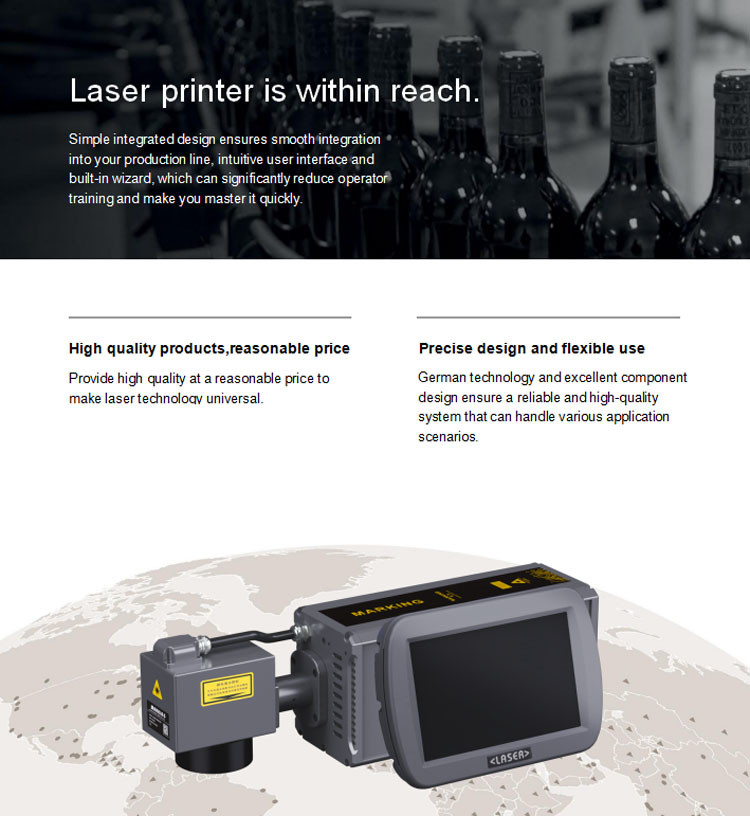 Laser Marker 20W 30W Production line Flying Small Integrated Fiber Laser Printer