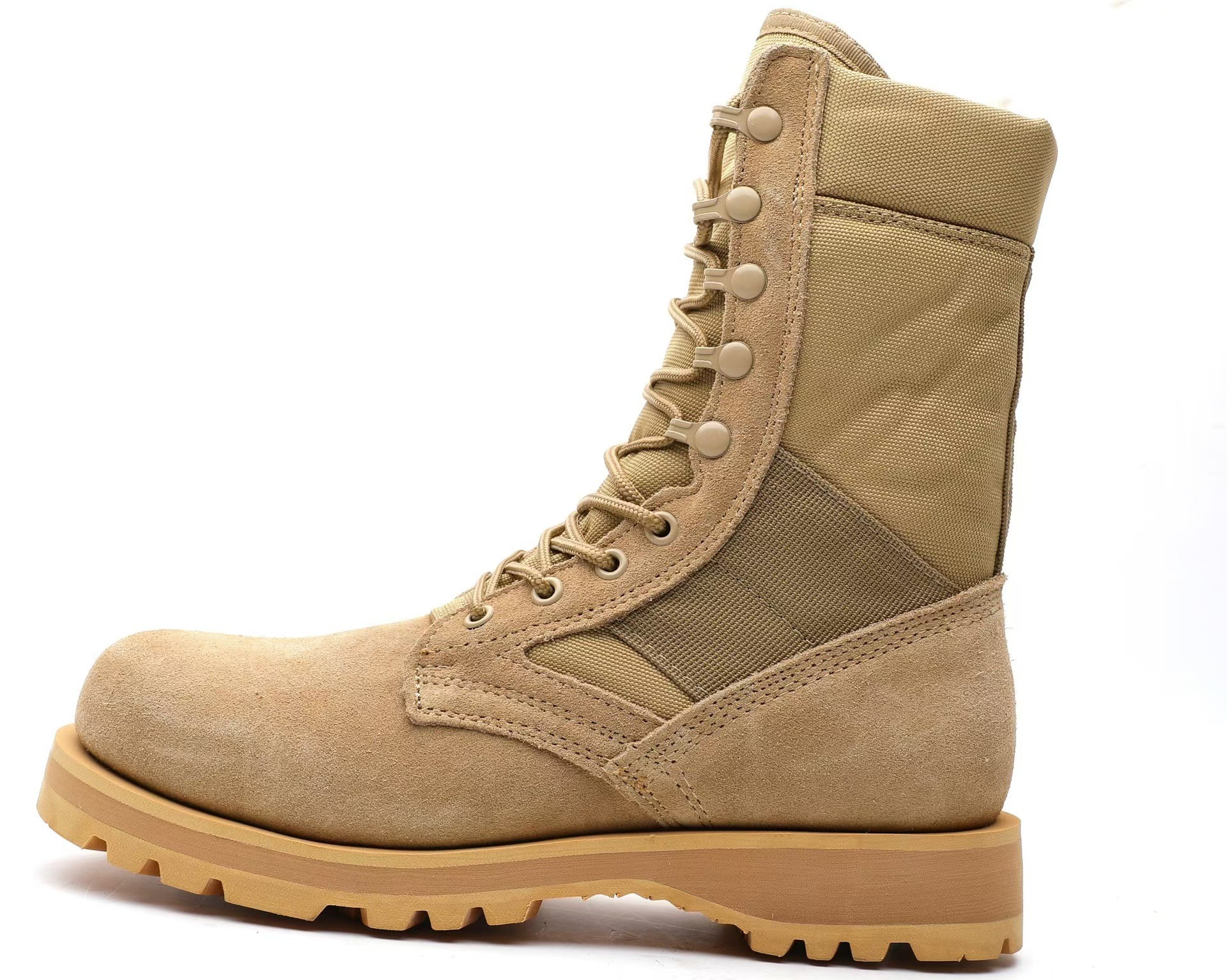 Tactical Safety Shoes Suede Leather High Top Work Boots Fleece Lined for Warmth