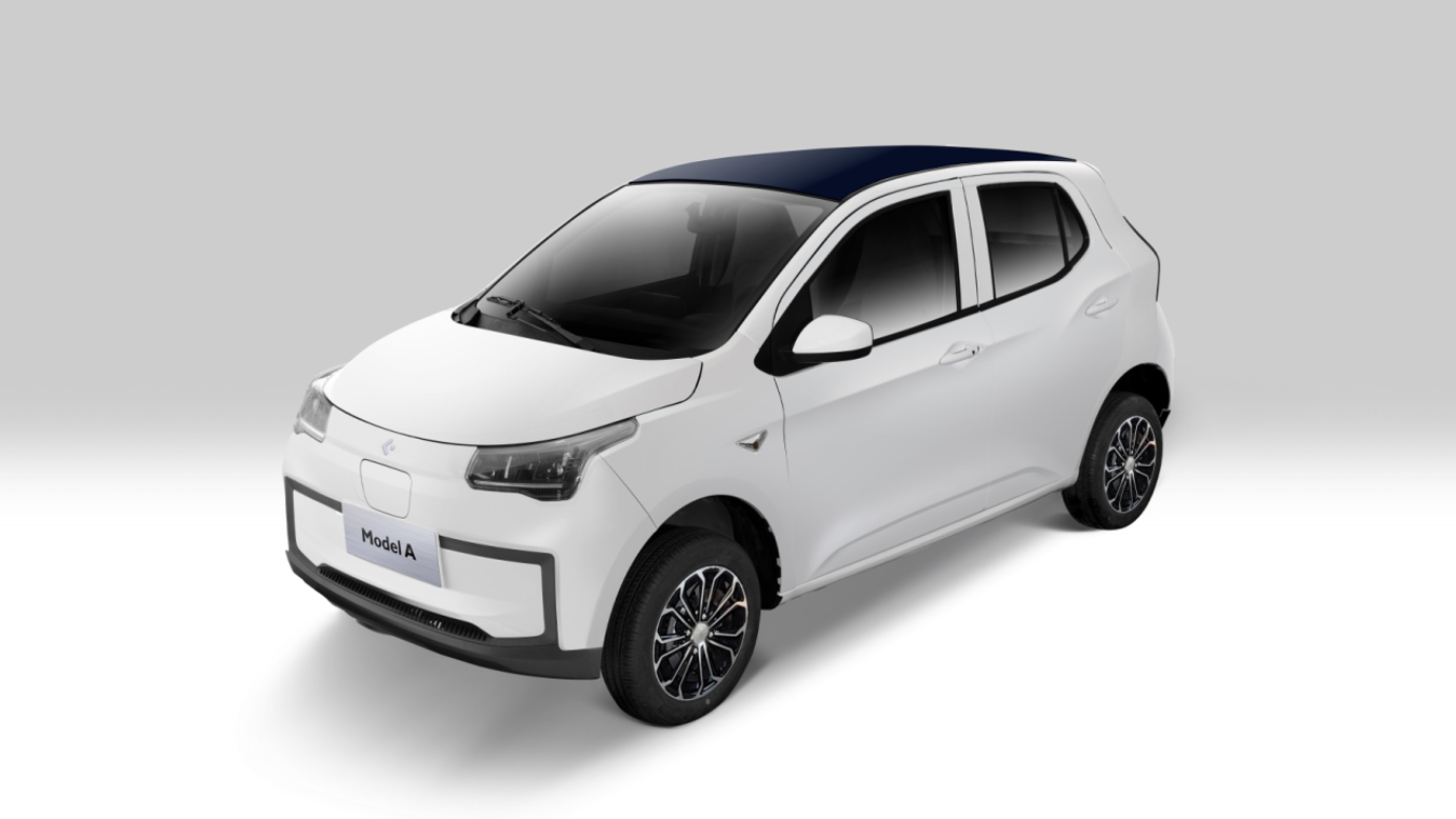 2024 Model A Solar Electric Car Peak Power 25KW Motor L*W*H 3600*1500*1600 Low Speed Vehicle for Within Budget