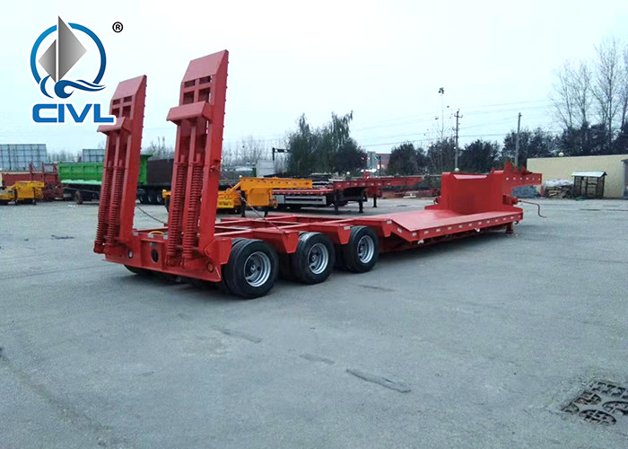 Four Double Air Chamber 4 Axles Semi Trailer Trucks