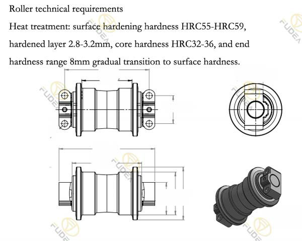 Construction Works Certificate ISO9001 2008 ISO14001 2004 GB/T28001 2001 D50 track roller