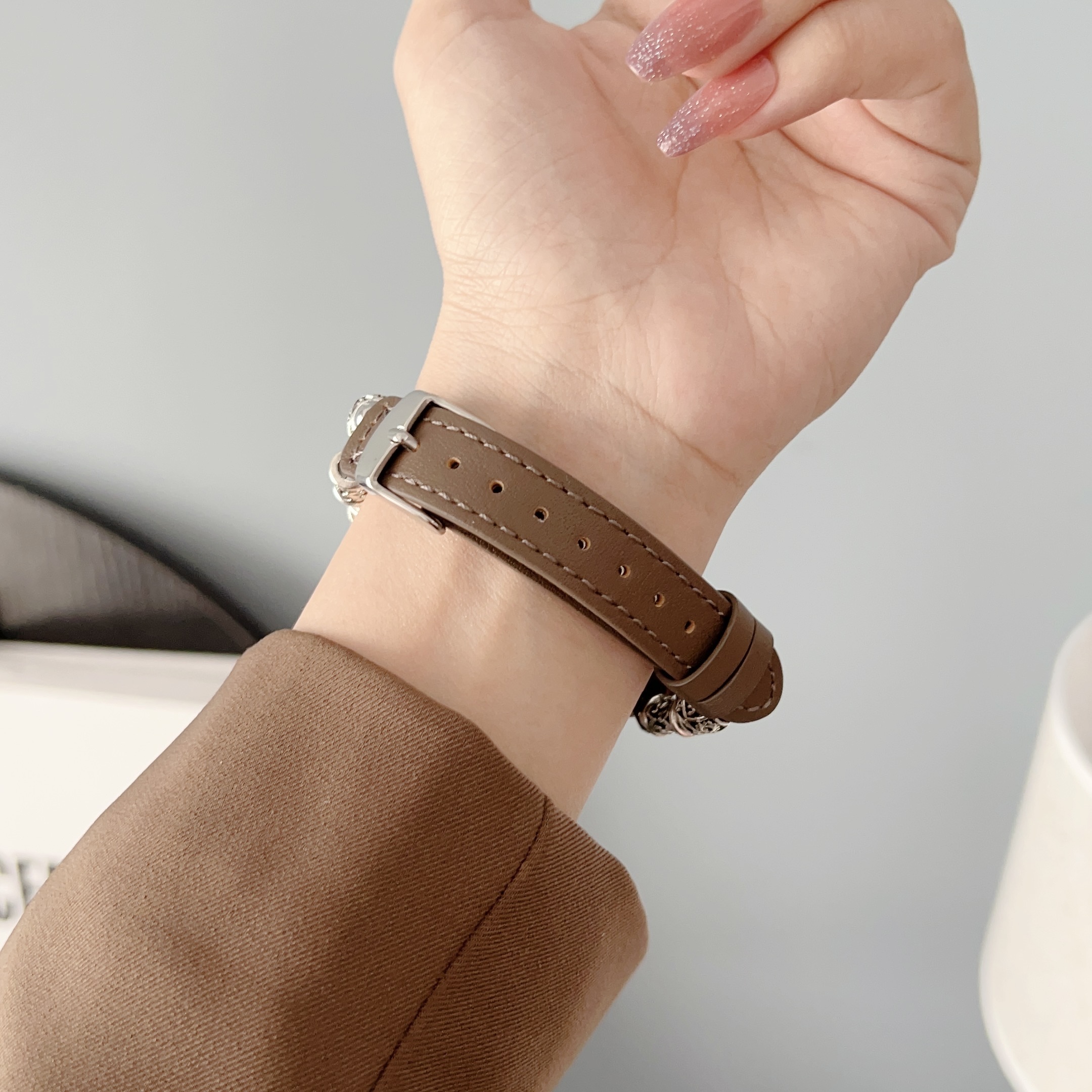38mm Band Width Leather Strap Watchband for iWatch Luxury Design