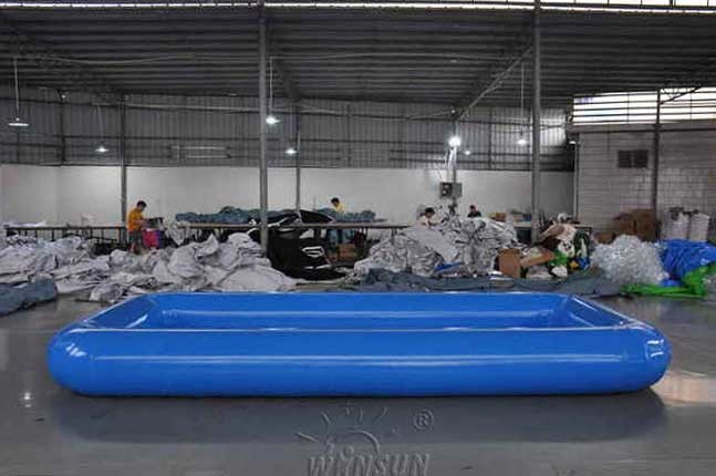 Rectangular Large Inflatable Swimming Pool , 0.9mm PVC Airtight Inflatable Pool