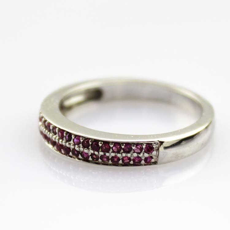 Sterling Silver Pave CZ Diamonds Engagement Wedding Band Ring(F92)