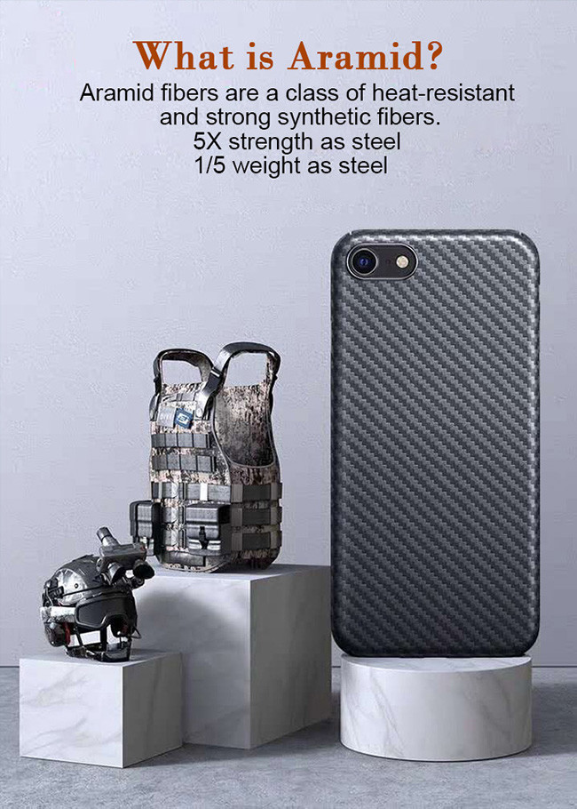 iPhone SE Aramid Fiber Phone Case Twill Texture Carbon Fiber Cover