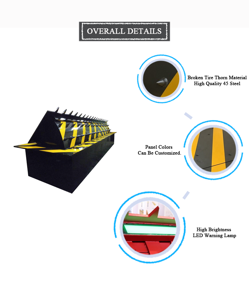 Access Control Hydraulic Road Blocker Traffic Automatic Spike Systems Plate Barrier