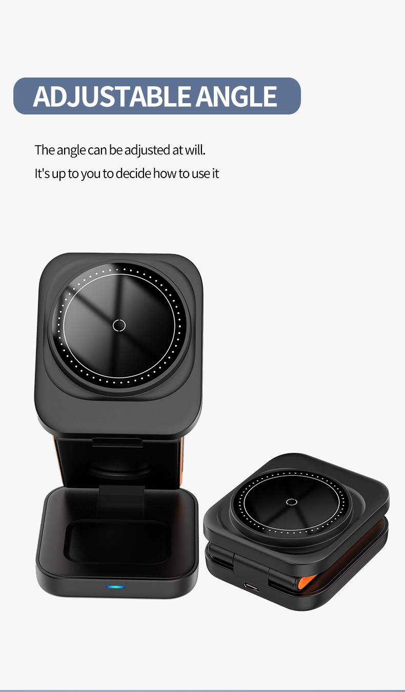 Three-In-One Magnetic Mobile Phone Wireless Charger 3 In 1 Folding Wireless Charger