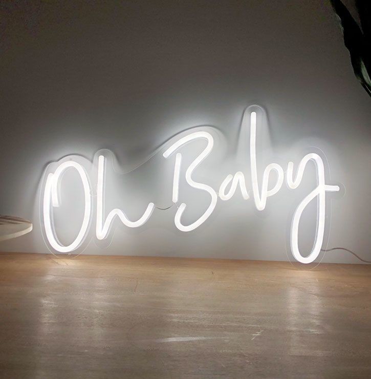 New Waterproof Oh Baby Landscape Lamps Acrylic Light Letters Flexible LED Custom Neon Sign Lights