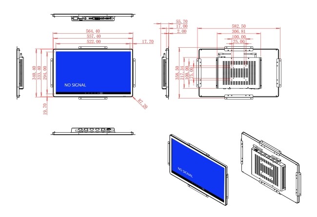 23.6-Inch Android Control Terminal for Traffic Monitoring, Facility Control Panels, Energy Systems, and Security Monitoring
