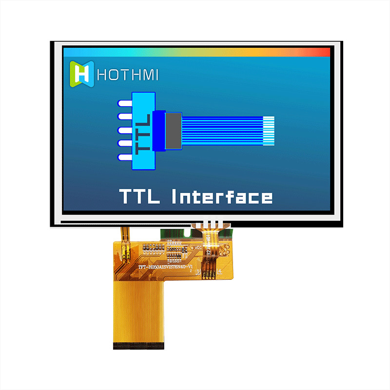 Resistive 5 Inch TFT LCD Display Panel IC 7262 800x480 Dots 40PIN TFT-H050A1SVIST4R40