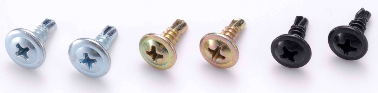 Low Profile Self Drilling Bolts For Metal Flange Head Steel White Coated