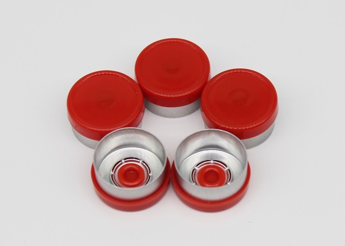 13mm Red Smooth Flange Flip Off Aluminum Plastic Cover For Injection Vials