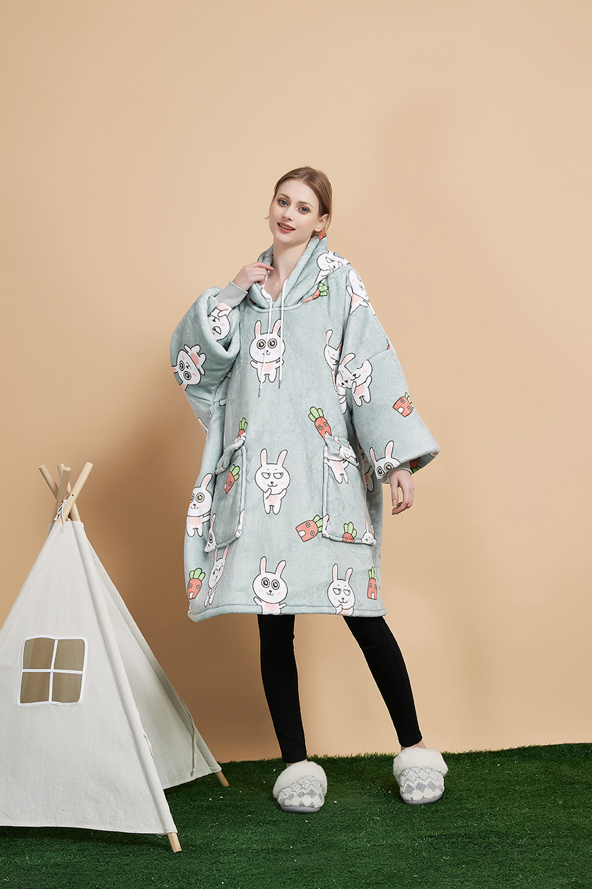 Double Pockets Oversized Hoodie Blanket Sweatshirt Extremely Warm