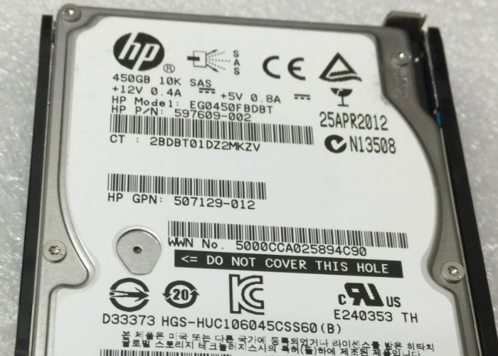 652572-B21 653956-001 Server Hard Disk 450GB SAS 10K 2.5 G8 12 Months Warranty