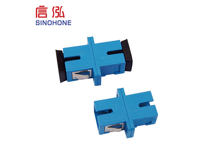 SC Simplex Fiber Optic Patch Cord DX Single Mode Green Color Flanged Coupling Adapter