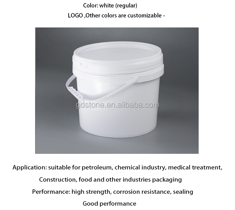 22.2cm White Five Gallon Buckets With Lid Corrosion Resistant
