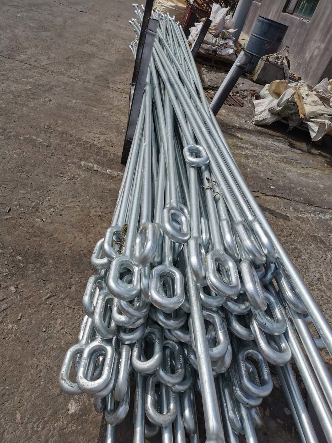 Q235 Material Steel Forging Parts Eye Bolt Self Color Surface