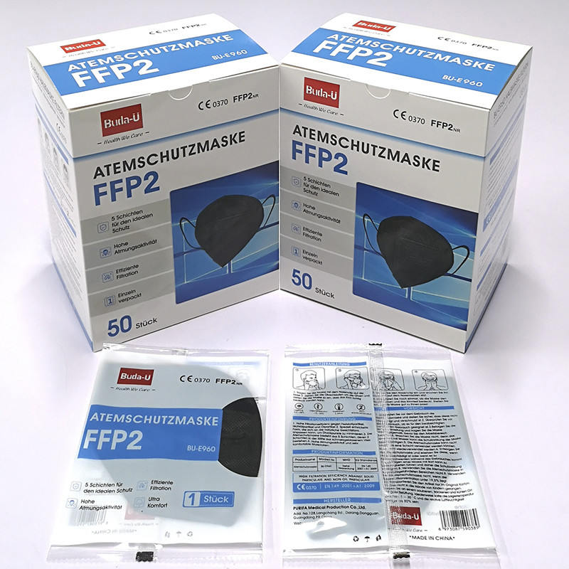 Spanish FFP2 Face Mask , Mask Respirator FFP2 CE 0370 In Spanish Packing Box , FFP2 Protective Mask In Spain