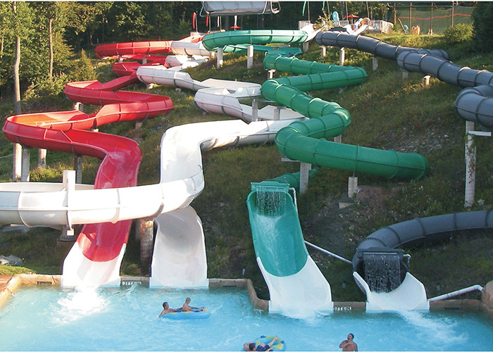 Safety Commercial Water Slides Water Play Fiberglass Slide ISO Certified