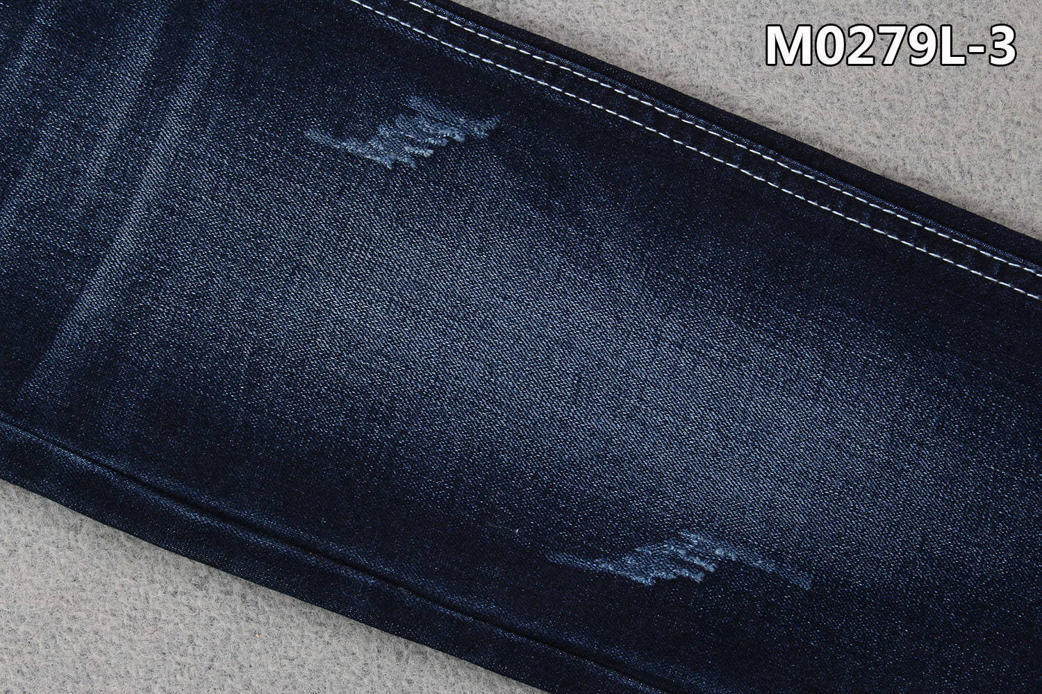 11oz Men'S Elastic Denim Fabric Indigo Slubby Textured Jeans Raw Material Slim Style