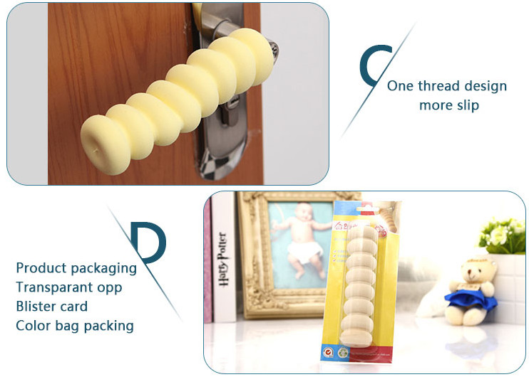 Baby Safety Gourd Shape Door Knob Protector Cover NBR Rubber Foam Handle