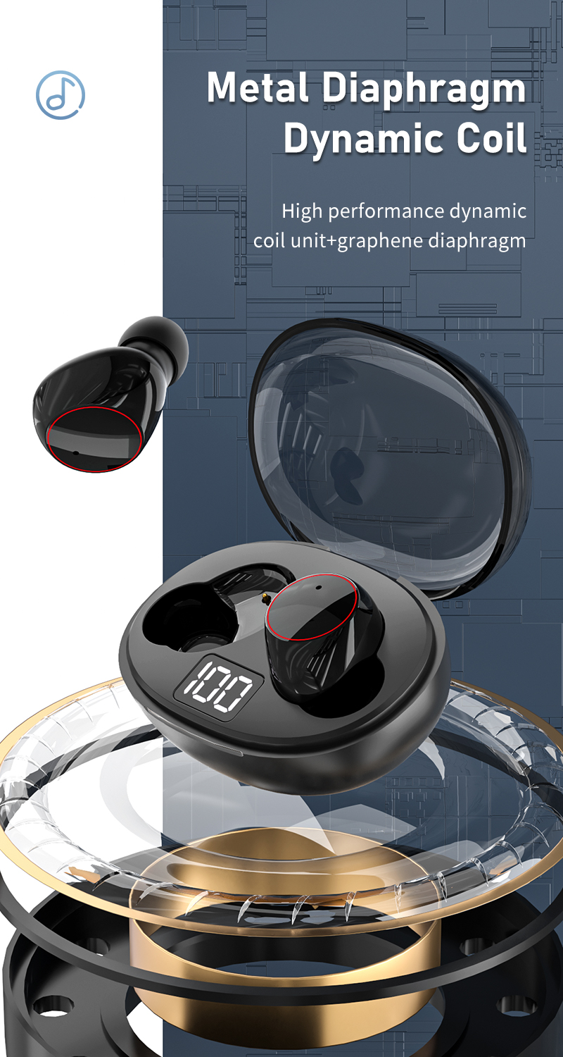 Wireless Earbuds TWS In-Ear Gaming Earphones Headphones Powered 200mAh Battery